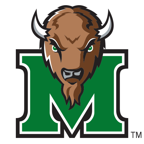 logo marshall university thundering herd bison head over green m 3906452597