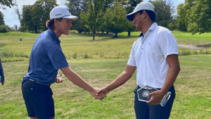 HJGT junior golfers shake hands
