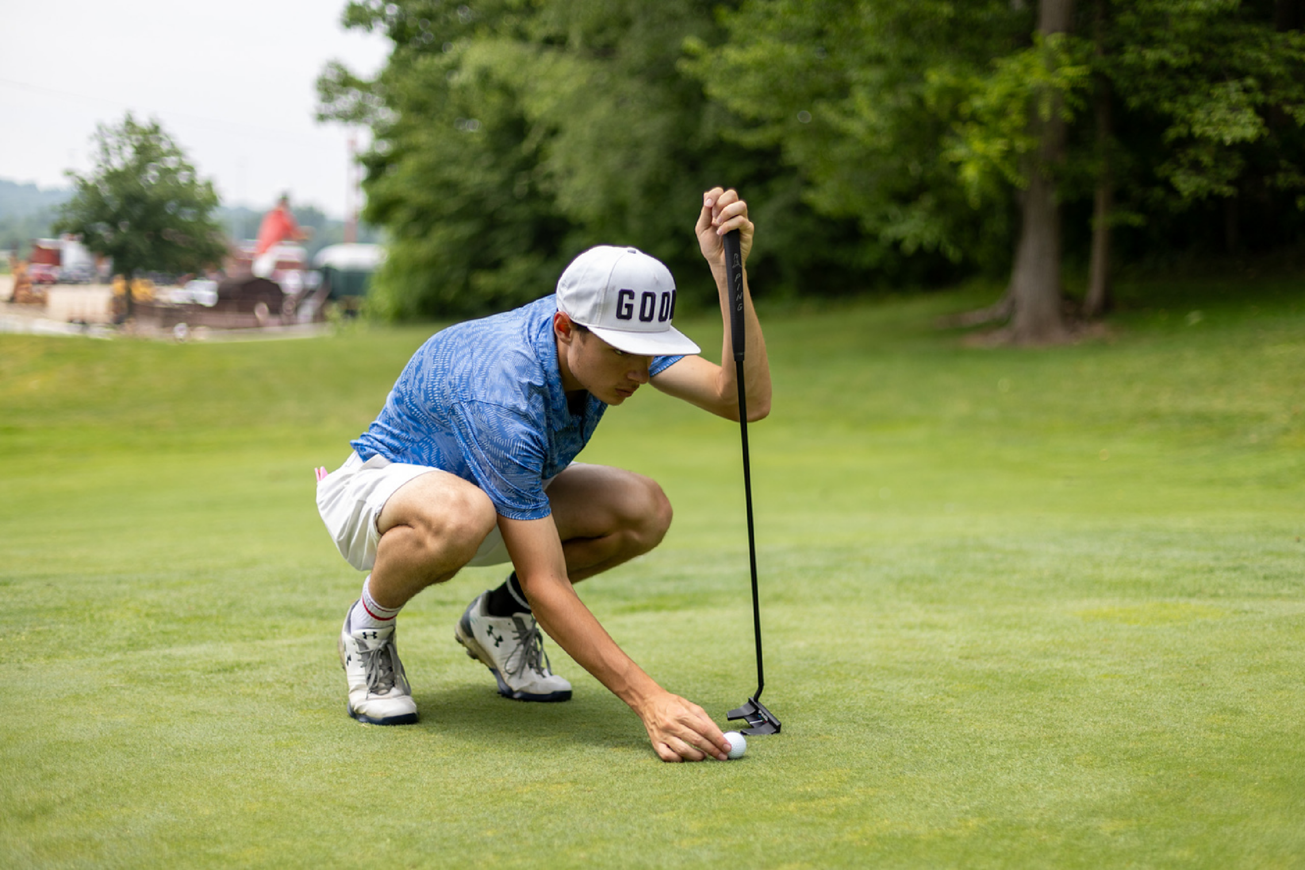 HJGT Golfer Lining Up Putt South Carolina